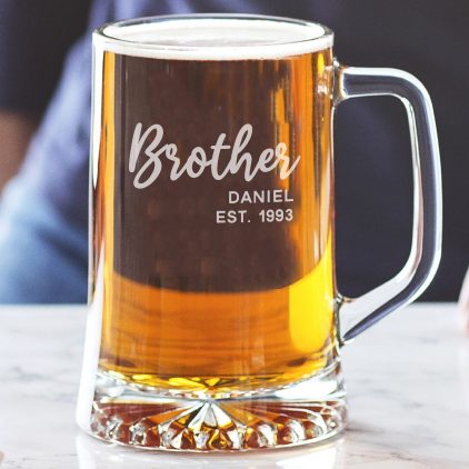 Personalised Brother Glass