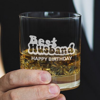 Best Husband Birthday Glass